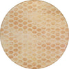 Piper Looms Chantille Geometric ACN1642 Peach Machine Washable Area Rug Round Main Image