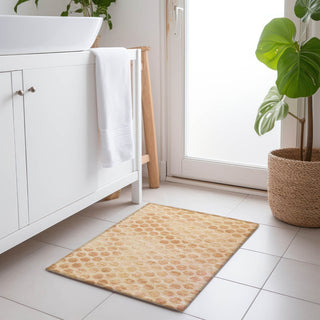 Piper Looms Chantille Geometric ACN1642 Peach Machine Washable Area Rug Scatter Lifestyle Image Feature