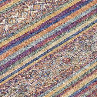 Piper Looms Chantille Stripes ACN1644 Blue Machine Washable Area Rug Swatch Image