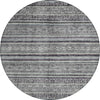 Piper Looms Chantille Stripes ACN1644 Gray Machine Washable Area Rug Round Main Image