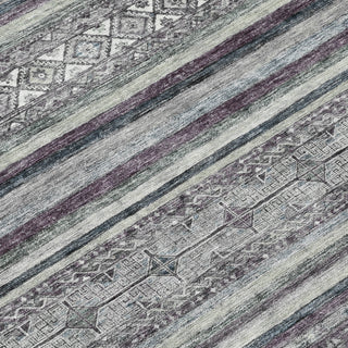 Piper Looms Chantille Stripes ACN1644 Gray Machine Washable Area Rug Swatch Image