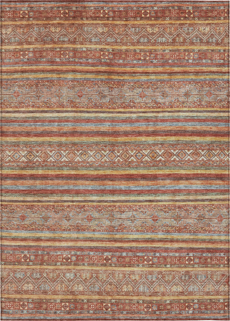 Piper Looms Chantille Stripes ACN1644 Paprika Machine Washable Area Rug main image