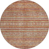 Piper Looms Chantille Stripes ACN1644 Paprika Machine Washable Area Rug Round Main Image
