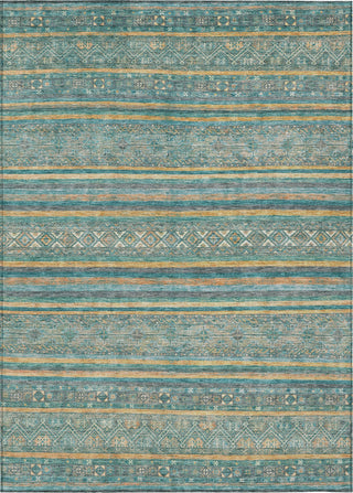 Piper Looms Chantille Stripes ACN1644 Teal Machine Washable Area Rug main image
