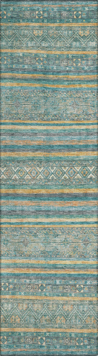 Piper Looms Chantille Stripes ACN1644 Teal Machine Washable Area Rug Runner Main Image