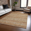 Piper Looms Chantille Stripes ACN1644 Terracotta Machine Washable Area Rug Lifestyle Image Feature