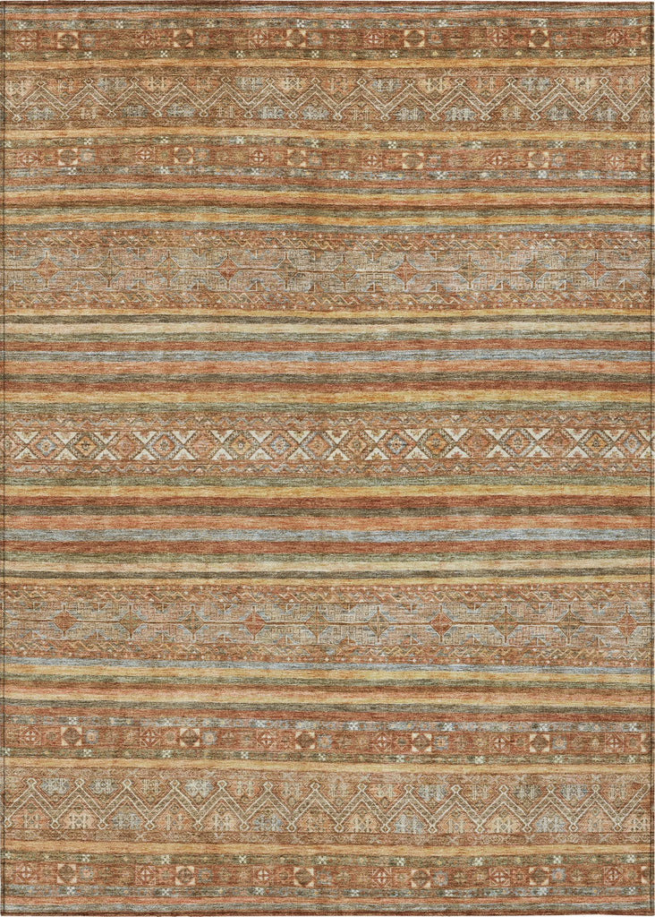 Piper Looms Chantille Stripes ACN1644 Terracotta Machine Washable Area Rug main image