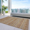 Piper Looms Chantille Stripes ACN1644 Terracotta Machine Washable Area Rug Outdoor Lifestyle Image Feature