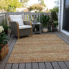 Piper Looms Chantille Stripes ACN1644 Terracotta Machine Washable Area Rug Outdoor Lifestyle Image Feature