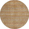 Piper Looms Chantille Stripes ACN1644 Terracotta Machine Washable Area Rug Round Main Image