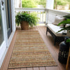 Piper Looms Chantille Stripes ACN1644 Terracotta Machine Washable Area Rug Runner Outdoor Lifestyle Image Feature