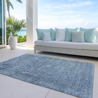 Piper Looms Chantille Global ACN1645 Blue Machine Washable Area Rug Outdoor Lifestyle Image Feature