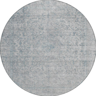 Piper Looms Chantille Global ACN1645 Silver Machine Washable Area Rug Round Main Image