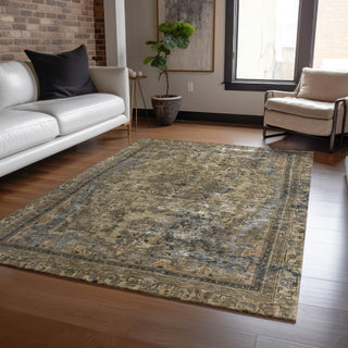 Piper Looms Chantille Global ACN1646 Brown Machine Washable Area Rug Lifestyle Image Feature