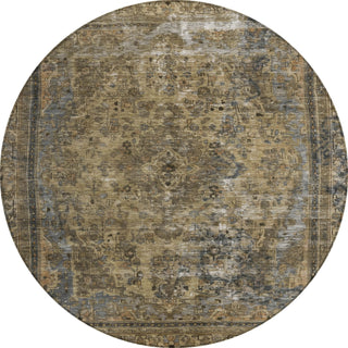 Piper Looms Chantille Global ACN1646 Brown Machine Washable Area Rug Round Main Image