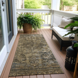 Piper Looms Chantille Global ACN1646 Brown Machine Washable Area Rug Runner Outdoor Lifestyle Image Feature