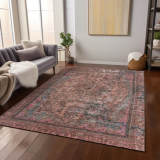 Piper Looms Chantille Global ACN1646 Pink Machine Washable Area Rug Lifestyle Image Feature