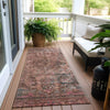 Piper Looms Chantille Global ACN1646 Pink Machine Washable Area Rug Runner Outdoor Lifestyle Image Feature