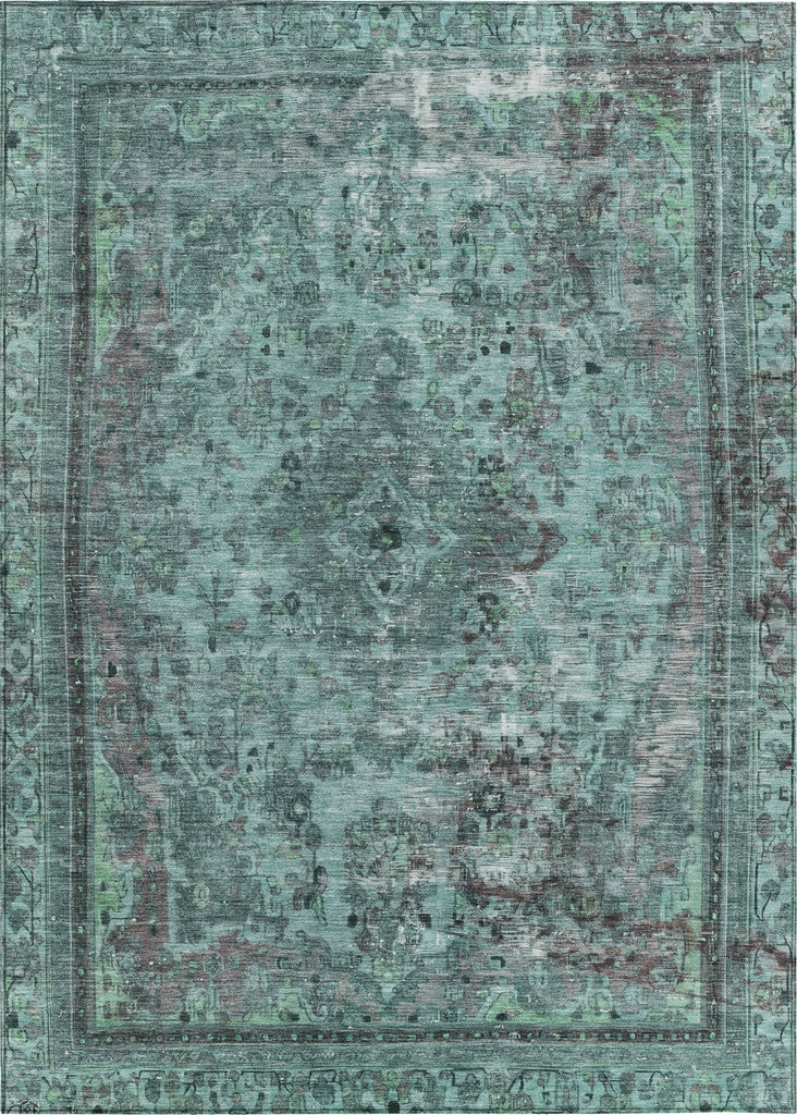 Piper Looms Chantille Global ACN1646 Teal Machine Washable Area Rug main image