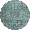 Piper Looms Chantille Global ACN1646 Teal Machine Washable Area Rug Round Main Image