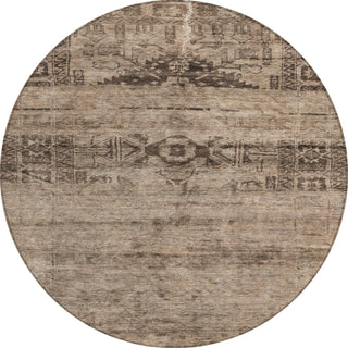 Piper Looms Chantille Global ACN1647 Brown Machine Washable Area Rug Round Main Image