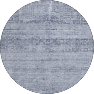 Piper Looms Chantille Global ACN1647 Denim Machine Washable Area Rug Round Main Image
