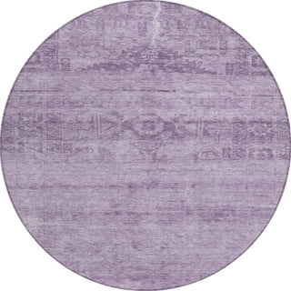Piper Looms Chantille Global ACN1647 Plum Machine Washable Area Rug Round Main Image