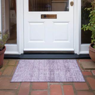 Piper Looms Chantille Global ACN1647 Plum Machine Washable Area Rug Scatter Outdoor Lifestyle Image Feature