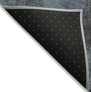 Piper Looms Chantille Abstract ACN1648 Blue Machine Washable Area Rug Backing Image