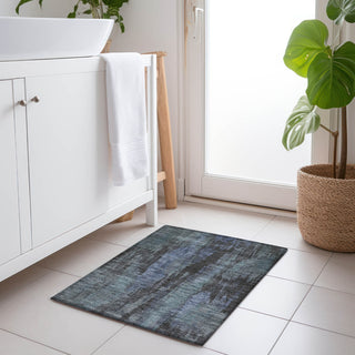 Piper Looms Chantille Abstract ACN1648 Blue Machine Washable Area Rug Scatter Lifestyle Image Feature