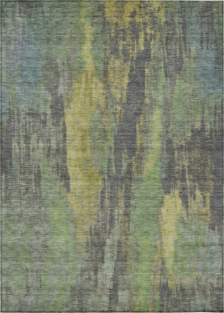 Piper Looms Chantille Abstract ACN1648 Green Machine Washable Area Rug main image