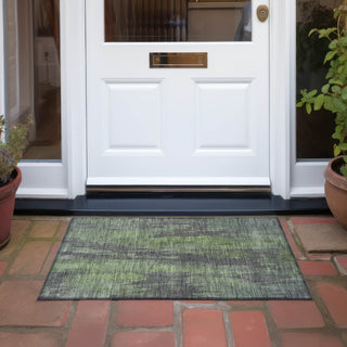 Piper Looms Chantille Abstract ACN1648 Olive Machine Washable Area Rug Scatter Outdoor Lifestyle Image Feature