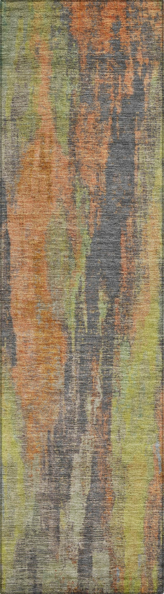 Piper Looms Chantille Abstract ACN1648 Orange Machine Washable Area Rug Runner Main Image