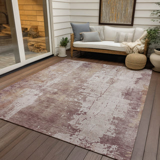 Piper Looms Chantille Abstract ACN1649 Blush Machine Washable Area Rug Outdoor Lifestyle Image Feature