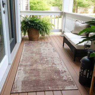 Piper Looms Chantille Abstract ACN1649 Blush Machine Washable Area Rug Runner Outdoor Lifestyle Image Feature