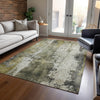 Piper Looms Chantille Abstract ACN1649 Pewter Machine Washable Area Rug Lifestyle Image Feature