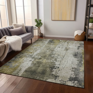 Piper Looms Chantille Abstract ACN1649 Pewter Machine Washable Area Rug Lifestyle Image Feature