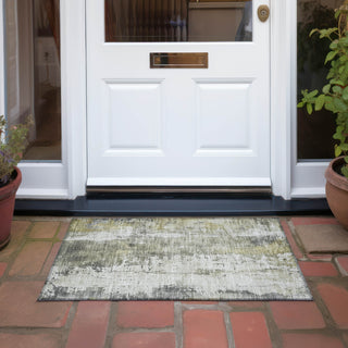 Piper Looms Chantille Abstract ACN1649 Pewter Machine Washable Area Rug Scatter Outdoor Lifestyle Image Feature