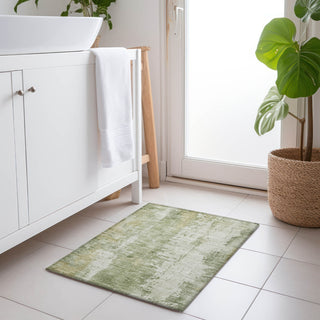 Piper Looms Chantille Abstract ACN1649 Sage Machine Washable Area Rug Scatter Lifestyle Image Feature