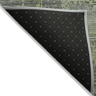 Piper Looms Chantille Abstract ACN1650 Aloe Machine Washable Area Rug Backing Image