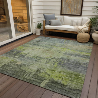 Piper Looms Chantille Abstract ACN1650 Aloe Machine Washable Area Rug Outdoor Lifestyle Image Feature