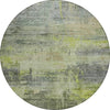 Piper Looms Chantille Abstract ACN1650 Aloe Machine Washable Area Rug Round Main Image