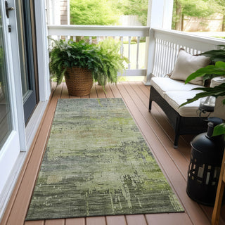Piper Looms Chantille Abstract ACN1650 Aloe Machine Washable Area Rug Runner Outdoor Lifestyle Image Feature