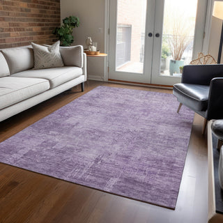 Piper Looms Chantille Abstract ACN1650 Lavender Machine Washable Area Rug Lifestyle Image Feature