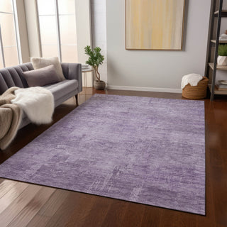 Piper Looms Chantille Abstract ACN1650 Lavender Machine Washable Area Rug Lifestyle Image Feature