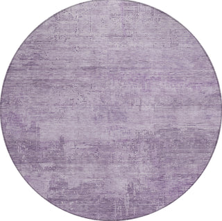 Piper Looms Chantille Abstract ACN1650 Lavender Machine Washable Area Rug Round Main Image
