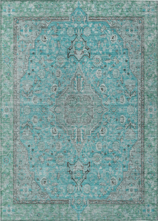 Piper Looms Chantille Global ACN1651 Aqua Machine Washable Area Rug main image