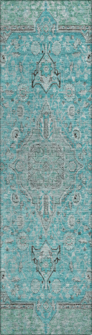 Piper Looms Chantille Global ACN1651 Aqua Machine Washable Area Rug Runner Main Image
