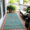Piper Looms Chantille Global ACN1651 Aqua Machine Washable Area Rug Runner Outdoor Lifestyle Image Feature
