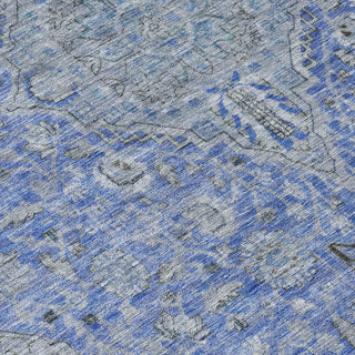Piper Looms Chantille Global ACN1651 Blue Machine Washable Area Rug Swatch Image